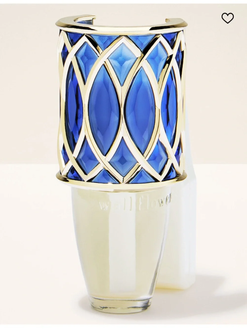BLUE GEOMETRIC Scent Control Nightlight Wallflowers Fragrance Plug, NWT-Wrapped